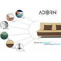 Adorn India Exclusive Two Tone Arden 4 Seater Wood Sofa Cum Bed 4 x 6 (Brown & Beige) (3 Year Warranty)