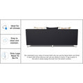 Adorn India Alica 3 Seater Sofa (Black), Wood, Foam