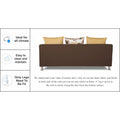 Adorn India 2 Tone Alita Compact 3-1-1 Sofa Set (Brown and Beige), Wood, Foam