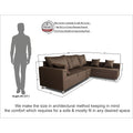 Straight line L Shape Sofa (Camel)