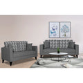 Adorn India Berlin Bricks 3+2 5 Seater Sofa Set (Grey) Martin Plus (3 Year Warranty)