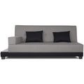 3 Seater Sofa Cum Bed Exclusive Two Tone Blake (Light Grey & Black), Wood, Foam