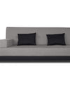 Adorn India Exclusive Two Tone Blake Three Seater Sofa Cum Bed (Light Grey & Black)