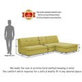Adorn India Atlas Modular Sofa Set (Green) (3 Year Warranty)
