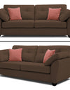 Adorn India Moris 5 Seater 3-1-1 Sofa Set (Brown)