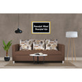 Adorn India Alita 3 Seater Compact Sofa (Camel)