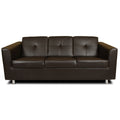 Adorn India Orchid Modular Sofa Set Leatherette (Black)