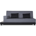 3 Seater Sofa Cum Bed Exclusive Two Tone Blake (Dark Grey & Black), Wood, Foam