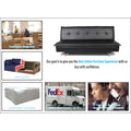 Adorn India Aspen Leatherette 3 Seater Sofa Cum Bed (Black) (3 Year Warranty)