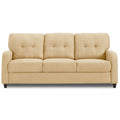 Adorn India Astor 3 Seater Sal Sofa (Beige) (3 Year Warranty)