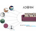 Adorn India Sal Alita 3-1-1 Compact 5 Seater Sofa Set (Light Purple)