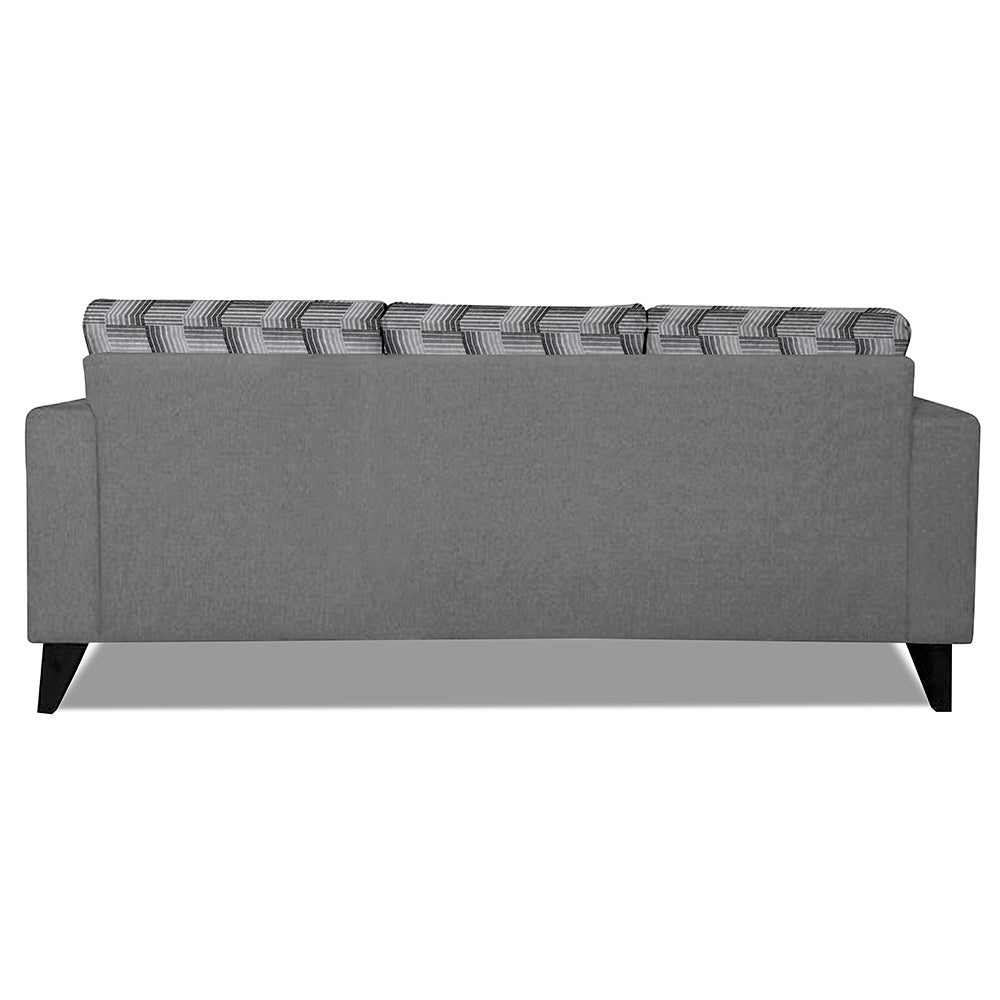 Adorn India Berlin Bricks L Shape 4 Seater Sofa Set (Right Hand Side) (Grey) Martin Plus