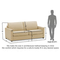 Adorn India Exclusive Flavio Leatherette Three Seater Sofa (Beige)