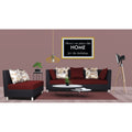 Adorn India Exclusive Two Tone Alica Modular Sofa Set (Maroon & Black), Wood, Foam