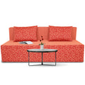 3 Seater Sofa Cum Bed Easy Poly Cotton 6x6 (Rust)