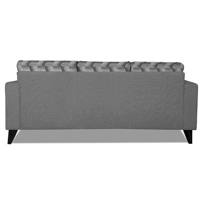 Adorn India Berlin Bricks L Shape 4 Seater Sofa Set (Left Hand Side) (Grey) Martin Plus