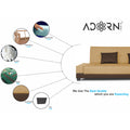3 Seater Sofa Cum Bed Exclusive Two Tone Blake (Brown & Beige), Wood, Foam