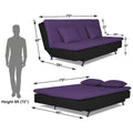Adorn India Aspen Three Seater Sofa cum bed (Purple & Black)