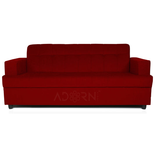 Adorn India Aleena 3 Seater Sofa(Maroon)