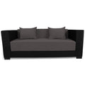 Almond 3 Seater Sofa Cumbed (Grey & Black)