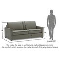 Adorn India Exclusive Flavio Leatherette Three Seater Sofa (Grey)