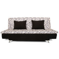 Adorn India Berry 3 Seater Sofa Cum Bed Digitel Print (Grey & Black)