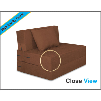 Adorn India Easy Single Seater Sofa Cum Bed Alyn 3'x 6' (Brown)