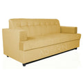 Adorn India Aleena 3 Seater Sofa(Light Yellow)