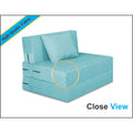 Adorn India Easy 2 Seater Sofa Cum Bed Alyn 3'x 6' (Aqua Blue) (1 Year Warranty)
