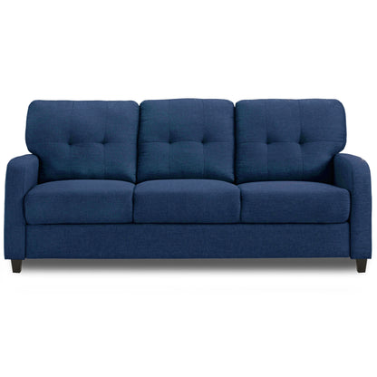 Adorn India Astor Three Seater Sofa (Blue)