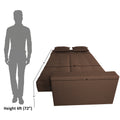 Adorn India Flora Sofa Cum bed (Brown)