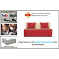 2 Seater Sofa Cum Bed Easy (Red & Beige) 4x6