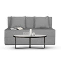 Adorn India Easy Two Seater Sofa Cum Bed Alyn 4'x 6' (Grey) (1 Year Warranty)