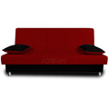 Alyssum 3 Seater Sofa cumbed(Maroon & Black)