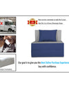 Adorn India Easy Single Seater Sofa Bed 3'x6' (Blue and Grey)