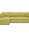 Adorn India Alexander L Shape Sofa (Left Side Handle)(Green)