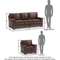 Adorn India Exclusive Rosina Leatherette 3-1-1 Sofa Set (Light Brown)