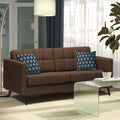 Adorn India Chilly 3 Seater Sofa (Brown)
