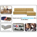 Adorn India Atlas Modular Sofa Set (Beige) (3 Year Warranty)