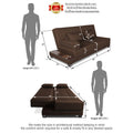 3 Seater Sofa Cum Bed Blake (Brown), Wood, Foam