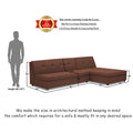 Adorn India Atlas Modular Sofa Set (Brown) (3 Year Warranty)