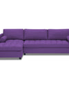 Adorn India Alexander L Shape Sofa (Left Side Handle)(Purple)