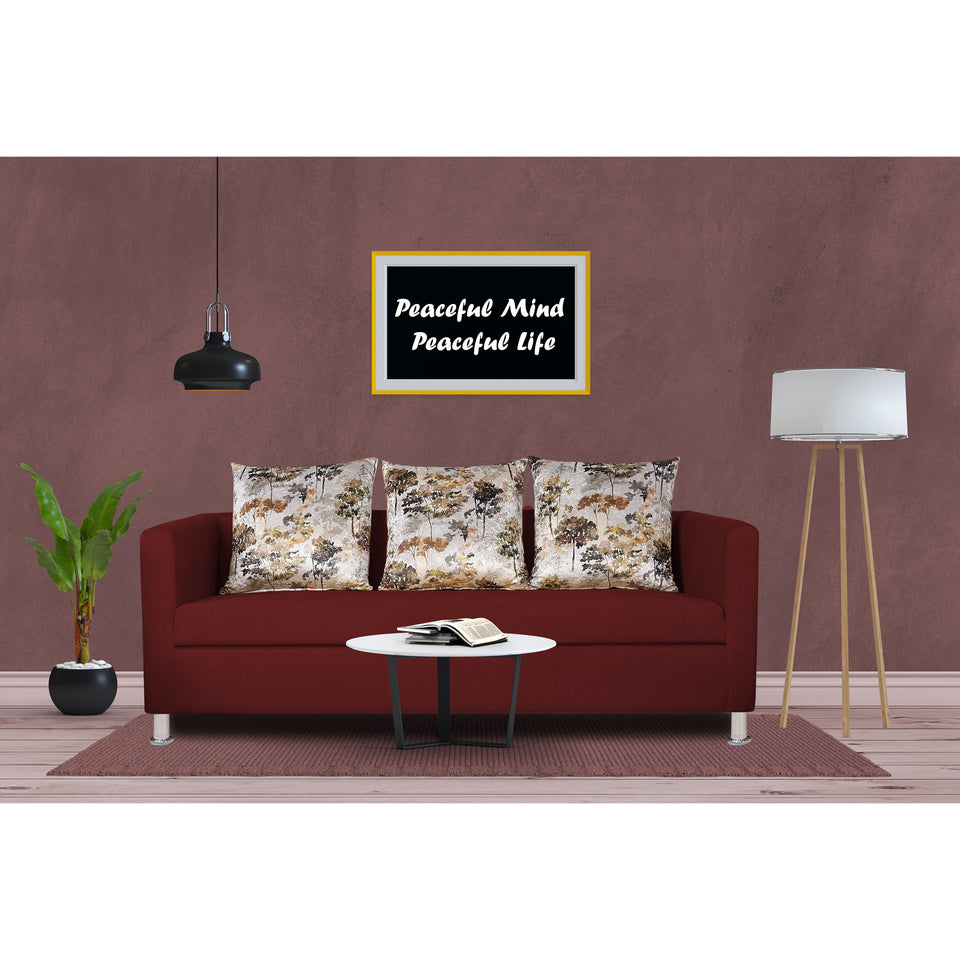 Alita 3 Seater Compact Sofa (Maroon)