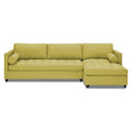 Adorn India Alexander L Shape 7 Seater Sofa Set with Ottoman Puffy RHS (Green) (3 Year Warranty)