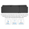 Adorn India Alexander L Shape 7 Seater Sofa Set with Ottoman Puffy LHS (Dark Grey) (3 Year Warranty)