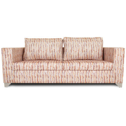 Adorn India Lancia 3 Seater Sofa Digitel Print (Beige)