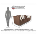 Adorn India Alica 3 Seater Sofa (Brown), Wood, Foam