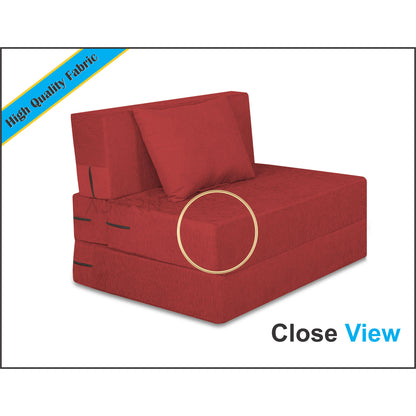 Adorn India Easy Single Seater Sofa Cum Bed Alyn 3'x 6' (Maroon)