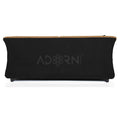 Adorn India Acura 3 Seater Sofa(Camel & Black)