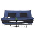 Adorn India Exclusive Two Tone Arden 4 Seater Wood Sofa Cum Bed 4 x 6 (Blue & Black) (3 Year Warranty)